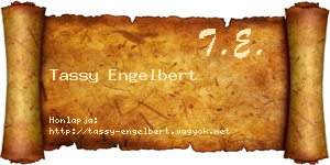 Tassy Engelbert névjegykártya